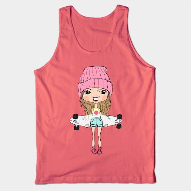 FUN SKATE GIRL Tank Top by zackmuse1